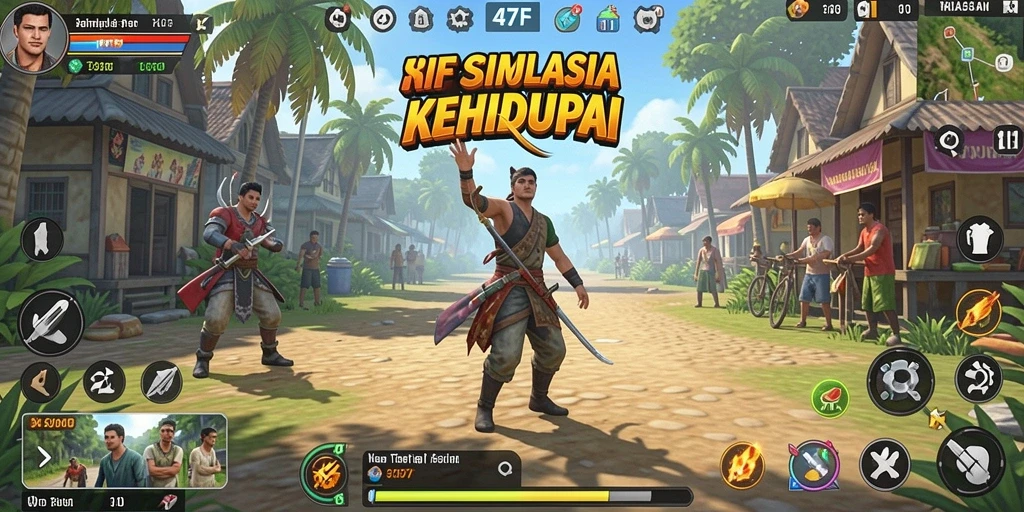 Tampilan gameplay 47F yang menarik dan realistis.