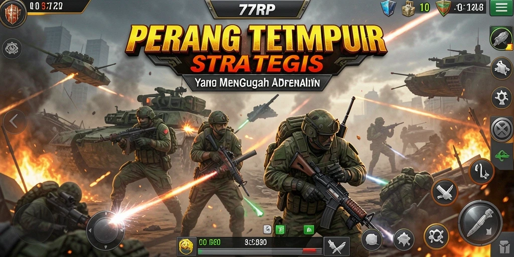 Gameplay seru dan menegangkan di 77RP saat bertempur.