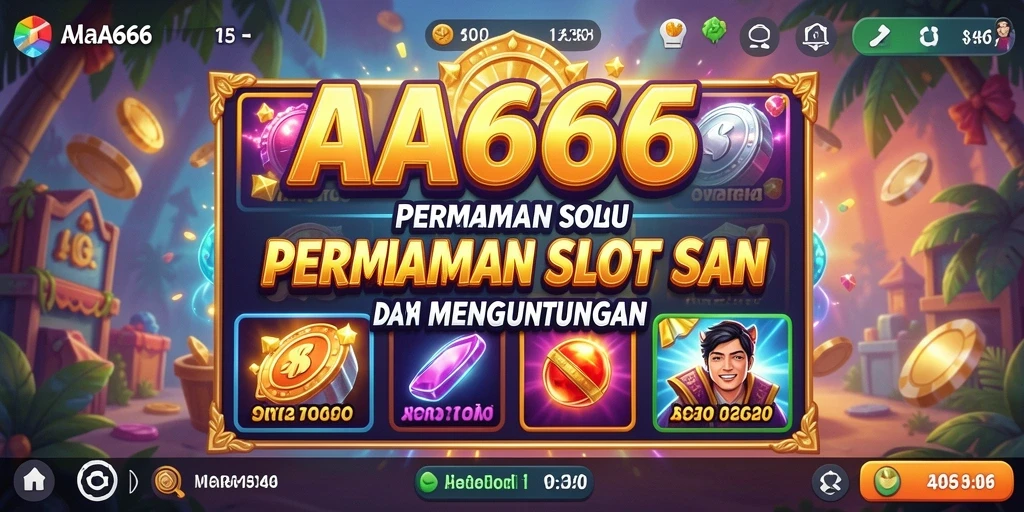 Tampilan gameplay AA666 yang menarik dan penuh warna.