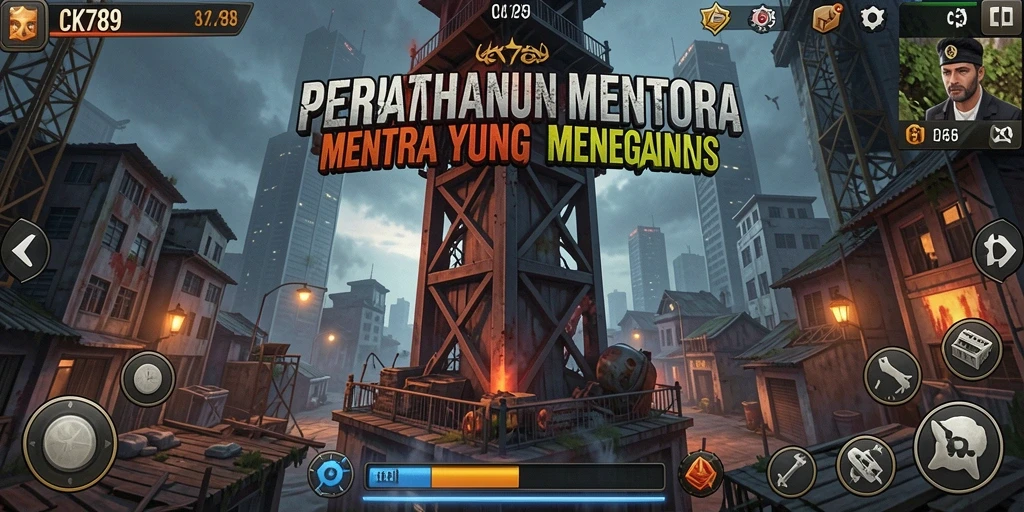 Tampilan gameplay CK789 yang penuh aksi dalam momen Tower Defense.