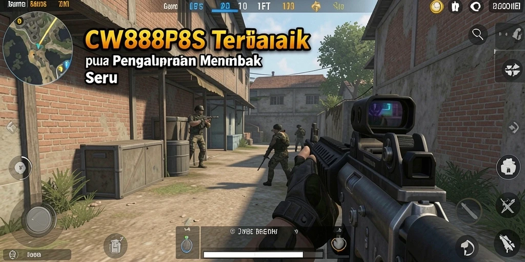 Screenshot gameplay CW8888 dengan aksi tembak-menembak seru.