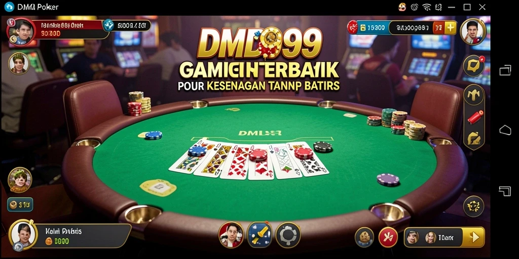 Tampilan gameplay DMD999 yang menarik dan seru dalam permainan poker.