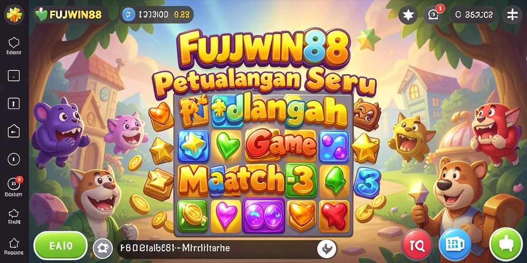 Gameplay menantang FUJIWIN88 dengan tampilan warna-warni.