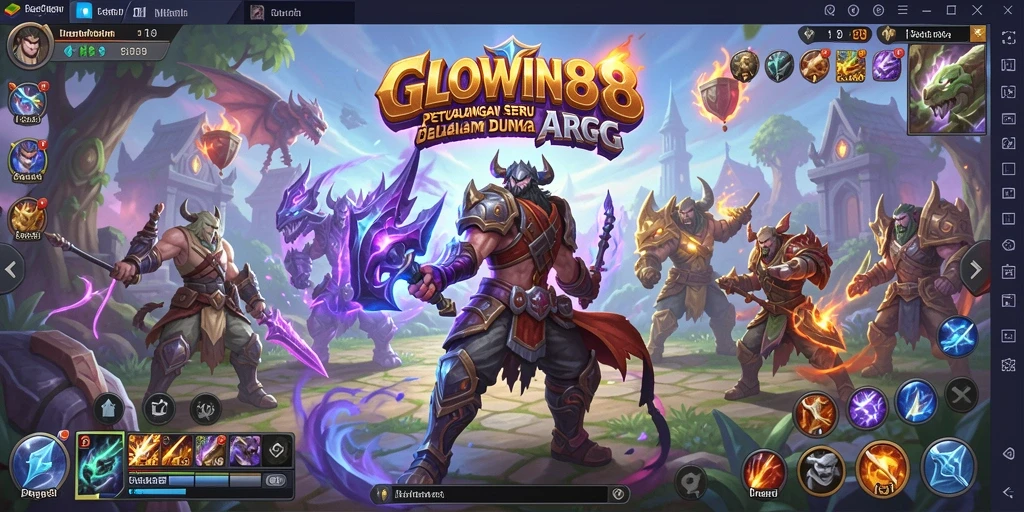 Screenshot GLOWIN88 menampilkan aksi pertarungan karakter dalam dunia ARPG yang menakjubkan.