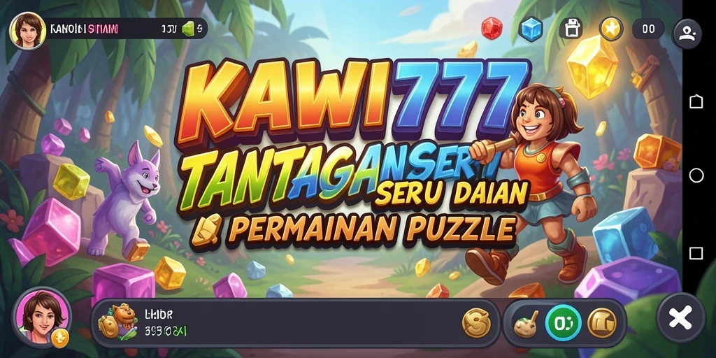 Screenshot KAWI777 menunjukkan gameplay puzzle yang menantang dan seru.