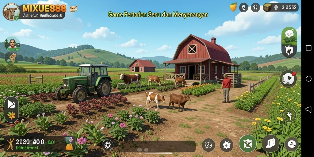 Tangkapan layar menunjukkan gameplay seru MIXUE88 dengan berbagai tanaman.