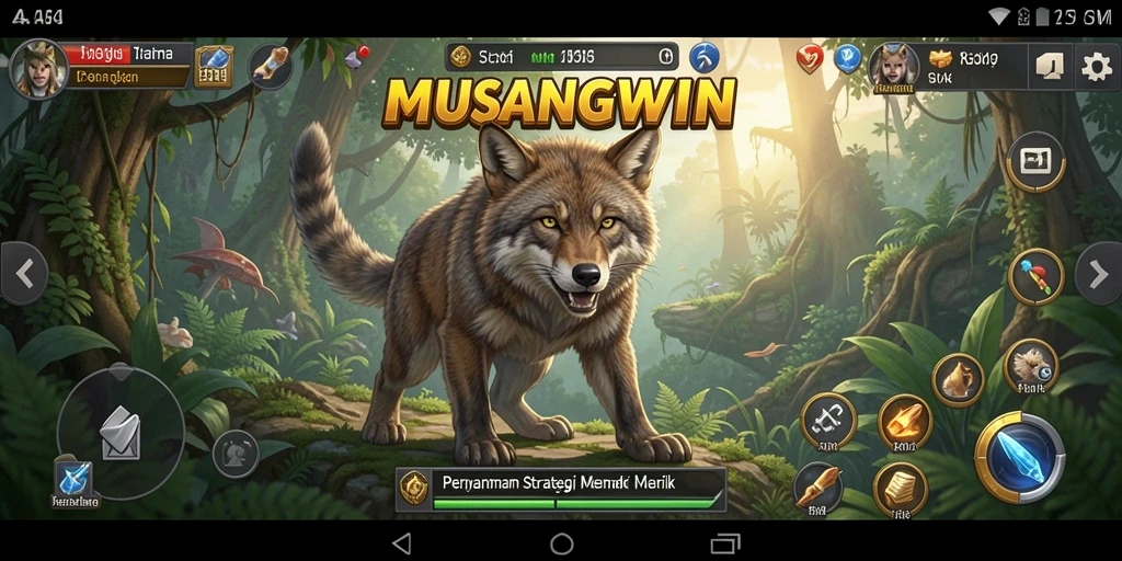 Tampilan gameplay yang menarik dan penuh strategi dari MUSANGWIN.