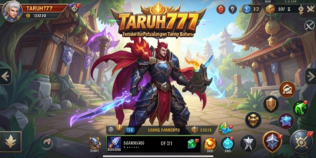 Tangkapan layar permainan TARUH777 menampilkan aksi seru dalam dunia MMORPG.