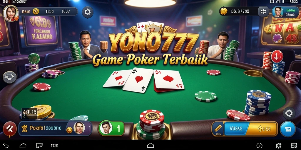 Tampilan gameplay poker menarik di YONO777.
